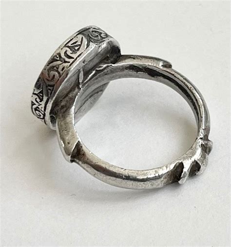 Animal Carved Stone Ring Antique Vintage Heirloom Jewelry Likely From