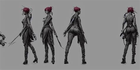 Rita May Character Sheet Concept Design Contrast Stable Diffusion