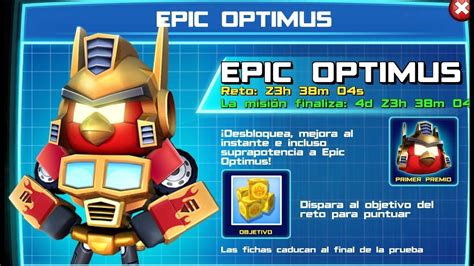 Angry Birds Transformers Nuevo Evento Epic Optimus Dia 2 Nemesis Prime