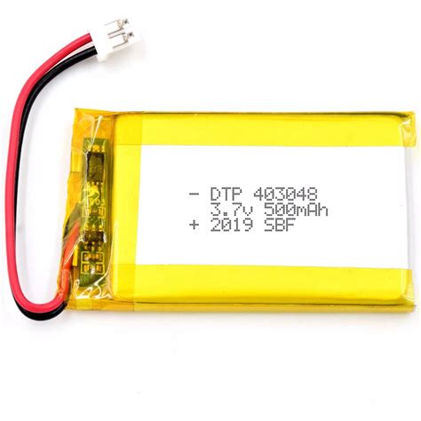 DTP Pouch Cell Rechargeable 403048 500mah 3 7v Lithium Ion Polymer