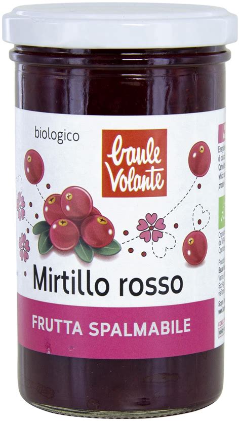 Frutta Spalmabile Mirtillo Rosso Baule Volante Agricoltura Biologica