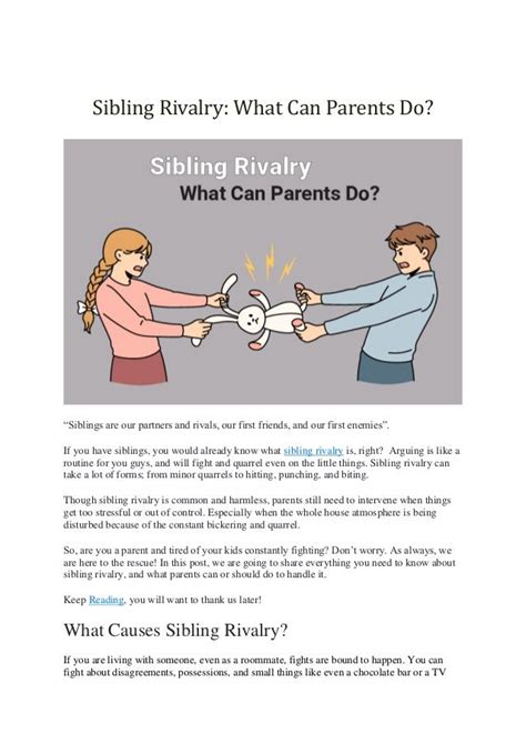 Sibling Rivalry Pdf