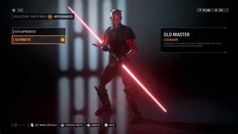 Unlocking The Darth Maul Old Master Skin In Battlefront 2 2017 YouTube