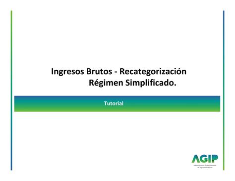 Ingresos Brutos Caba Recategorizaci N Regimen Simplificado Tutorial