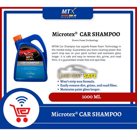 Microtex Mtx Car Care Car Shampoo Power Foam Technology Ml Shopee