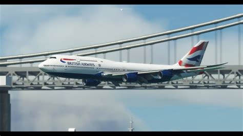 Dangerous Airport Scary Landing Boeing 747 British Airways Fly