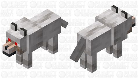 Red Eyes Wolf Minecraft Mob Skin