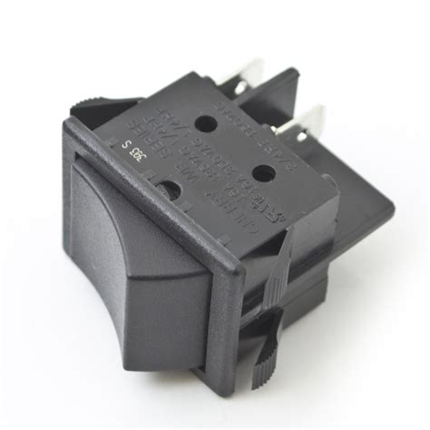 Rocker Switch DPST Black On Off 16A