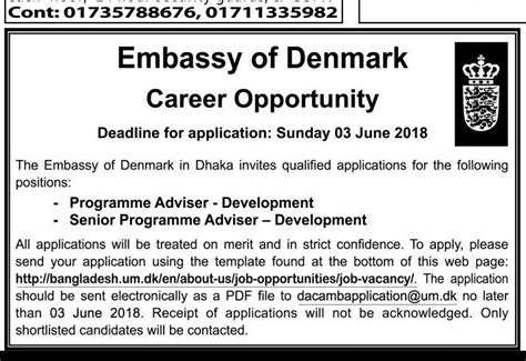 Embassy Of Denmark Job Circular Onlineinfobd Online All Job Circular In Bangladesh