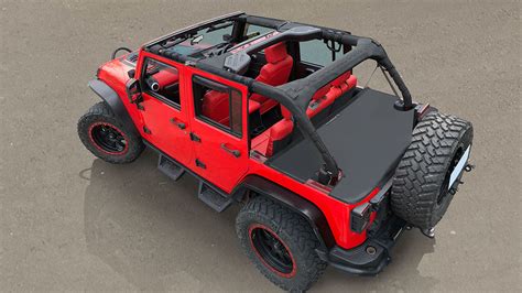 2007 2018 Jeep Wrangler Jku 4 Door Tonneau Cover Shadeidea