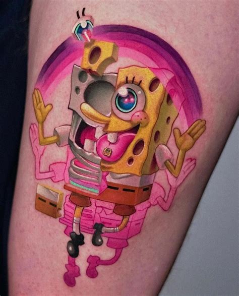 Are You Feeling It Now Mr Krabs Tattoo By Steven Compton Lace