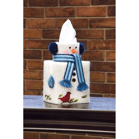 Buy The Mary Maxim Snowman Plastic Canvas Tissue Box Kit Ct At