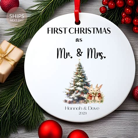 First Christmas Married Mr Mrs Ornament Digeals