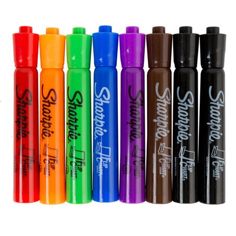 Sharpie 22478 Assorted 8 Color Bullet Tip Flip Chart Marker Set