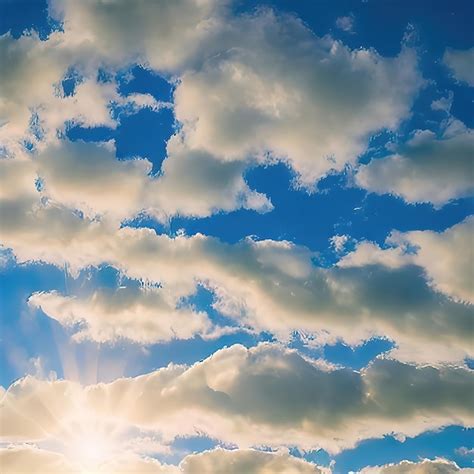 Premium Photo Beautiful Sky With Clouds And Sunrays Illustration