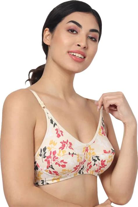 Buy Styfun Women Yellow Floral Cotton Blend Pack Of 1 Bra Online At Best Prices In India Jiomart