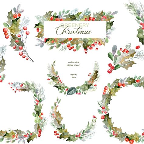 Christmas Swag Clip Art Etsy