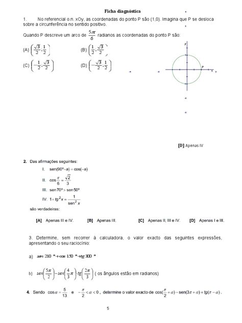 PDF Ficha Trabalho trigonometria 11º ano DOKUMEN TIPS