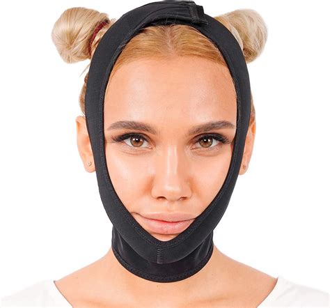 Chin Compression Garment After Liposuction Surgery Black Large Neck