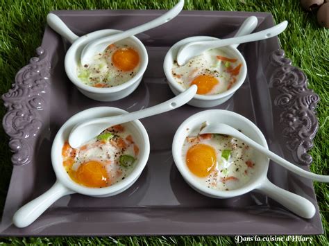 Dans La Cuisine D Hilary Oeufs De Caille Cocotte Au Saumon Fum