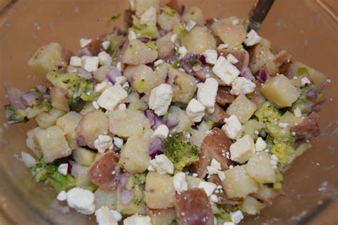 Starting Off Summer Broccoli And Potato Salad Why Go Out To Eat