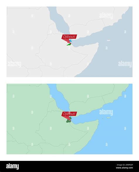 Mapa De Yibuti Con Pin De Capital Del Pa S Dos Tipos De Mapa De Yibuti
