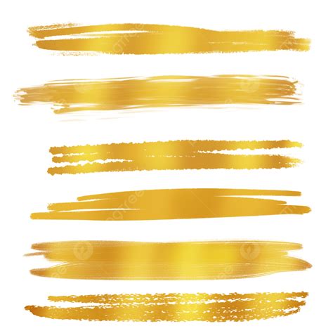 Gold Brush Strokes Gold Golden Strokes Png Transparent Clipart Image