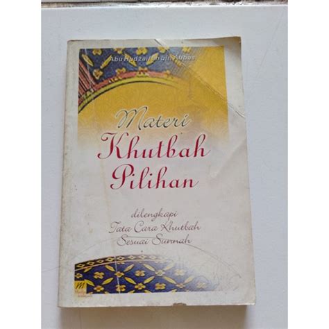 Jual Buku Bekas Materi Khutbah Pilihan Abu Hudzaifah Bin Abbas