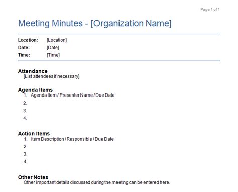 Write Perfect Meeting Minutes With These 20 Templates