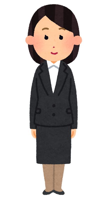 いろいろな角度から見た女性会社員のイラスト かわいいフリー素材集 いらすとや