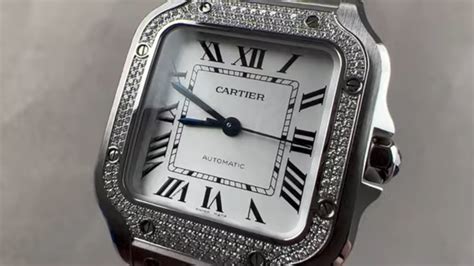 Cartier Santos de Cartier Medium Diamond Pavé W4SA0005 Cartier Watch