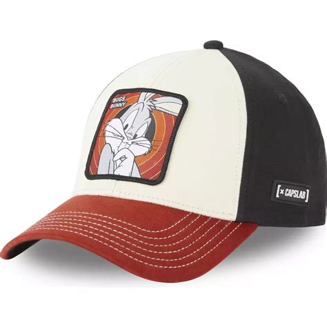 Capslab Curved Brim Bugs Bunny Loo Bu Looney Tunes Beige Red And