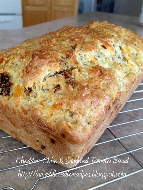 Addicted To Recipes Cheddar Chive And Sundried Tomato Bread