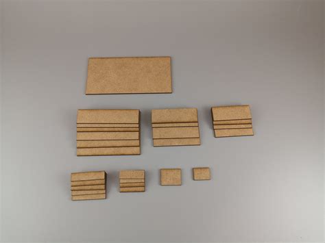 Rectangular Mdf 2mm Thick Wargaming Bases Various Sizes Etsy