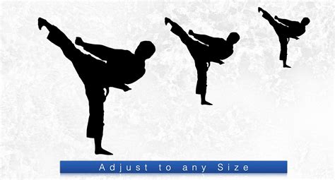 Taekwondo Side Kick Silhouette Printable Digital Design Download Svg ...