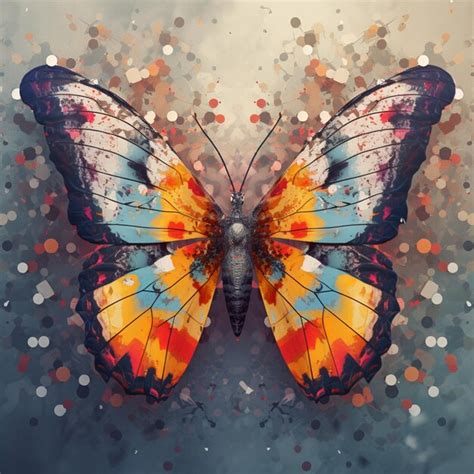 Premium Ai Image Brightly Colored Butterfly With Spots On Wings And