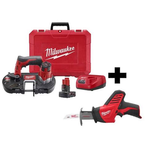 Milwaukee M12 12V Lithium Ion Cordless Sub Compact Band Saw XC Kit W