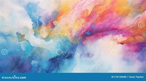 Abstract Acrylic And Watercolor Painting Stock Illustration