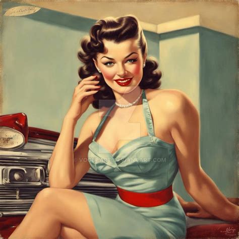 Ready And Waiting 50s Sexy Pin Up By Vogueart On Deviantart