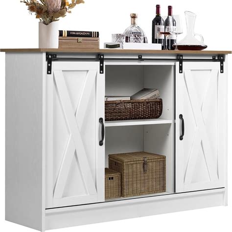 Buy Farmhouse Coffee Bar Cabinet Kitchen Buffet Sideboard Cabinet