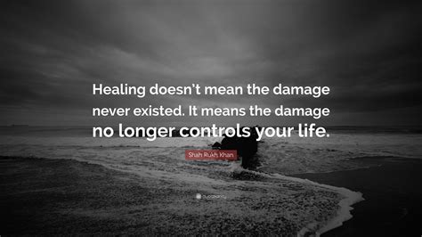 Shah Rukh Khan Quote “healing Doesn’t Mean The Damage Never Existed It Means The Damage No