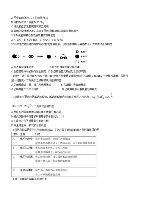 2023年黑龙江省佳木斯市富锦市第二中学中考三模化学试题 教习网试卷下载