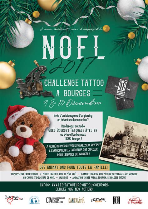 Participez à lopération Noël 2017 à Bourges Tatouage Partage