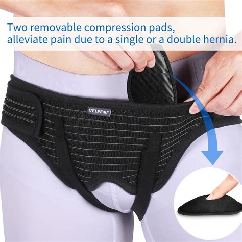 VELPEAU Hernia Support Belt Truss with Adjustable Straps & Compression