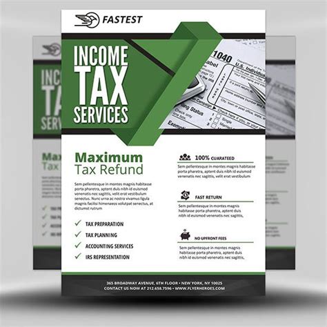 Income Tax Flyers Templates Free Printable Word Searches