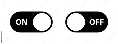 On and off toggle switch icons Stock Vector | Adobe Stock