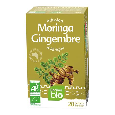 Infusion D Afrique Racines Bio Gingembre Moringa Sach X G