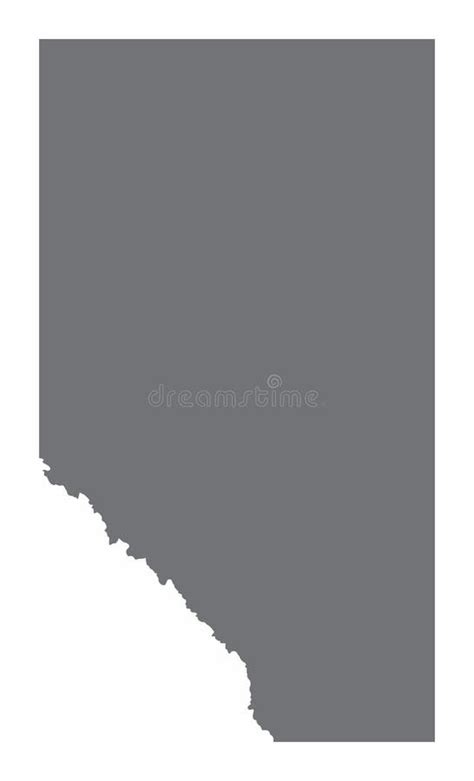 Alberta Province And Territory Of Canada Map Black Illustration And