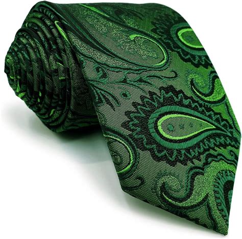 S W SHLAX WING Neck Tie For Men Matching Necktie Dark Emerald Green