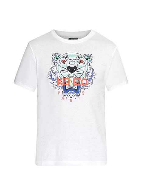 Lyst Kenzo Tiger Print T Shirt In White For Men